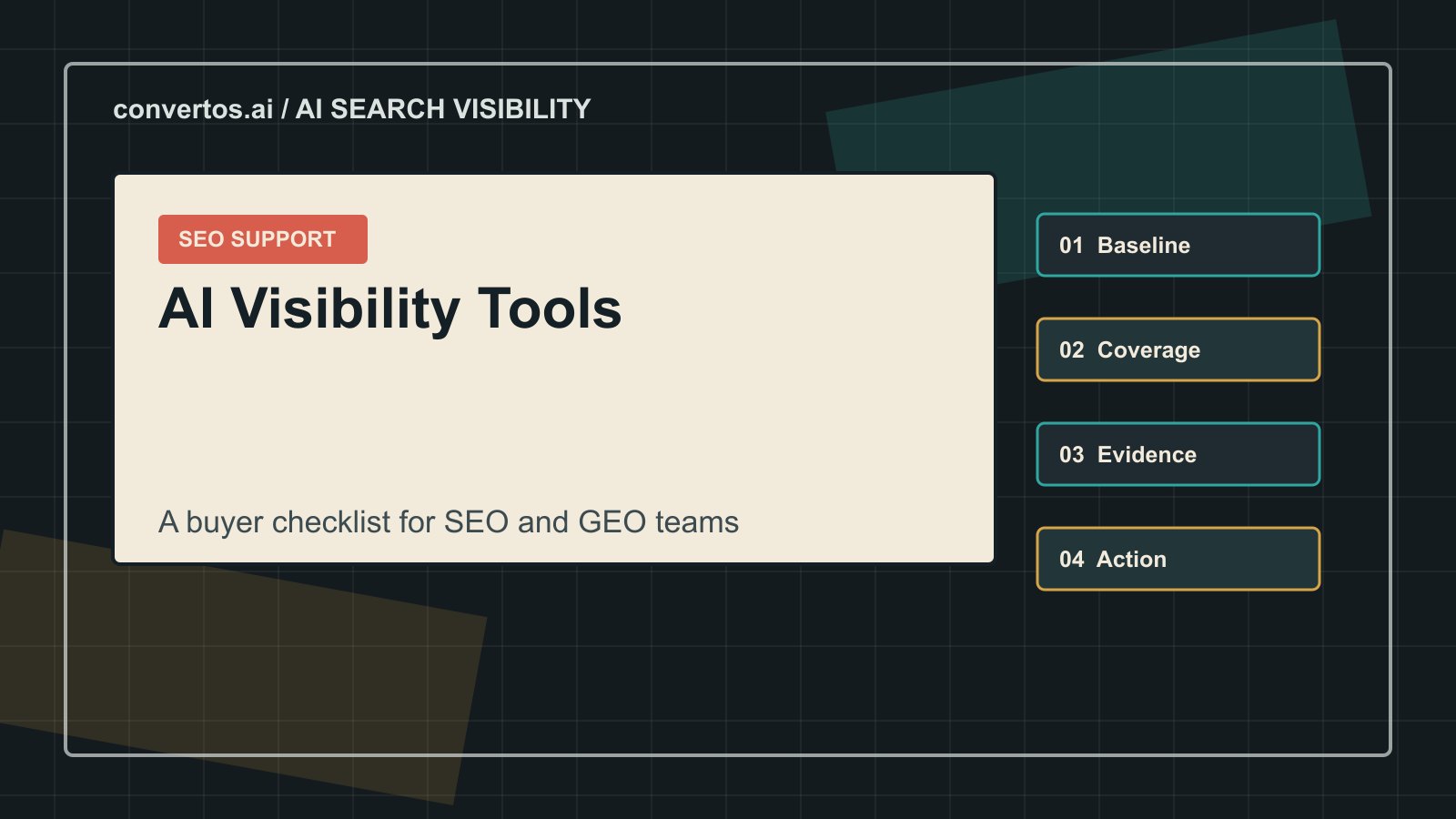 AI Visibility Tools: Best Options and Buyer Checklist cover image for Convertos.ai SEO article