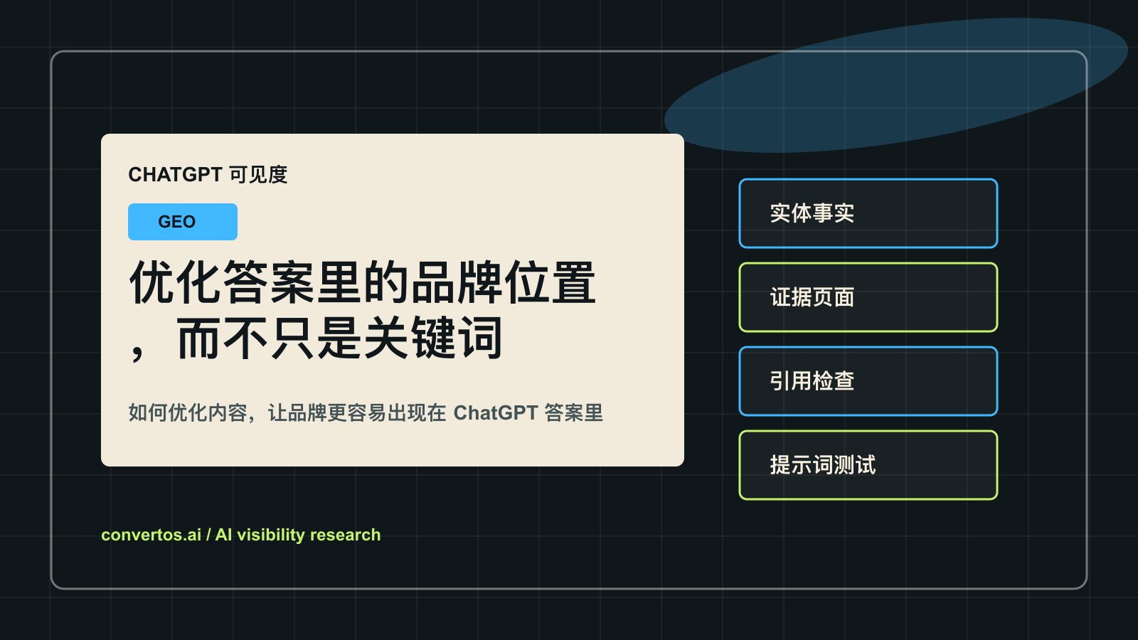 如何优化内容，让品牌更容易出现在 ChatGPT 答案里 cover image