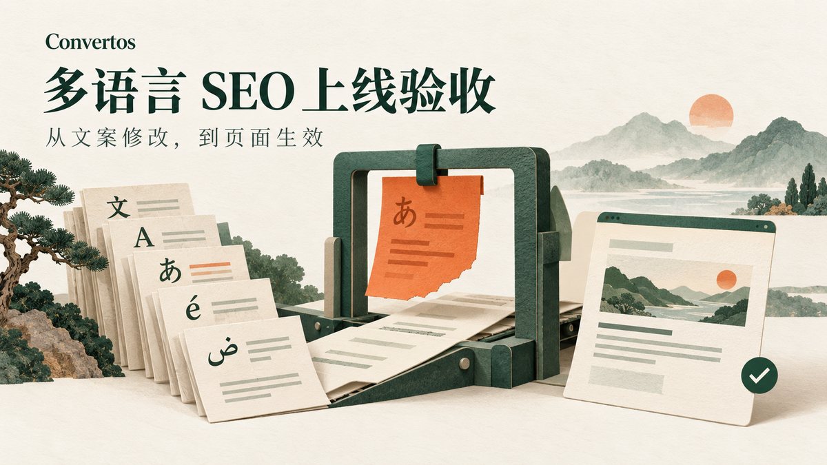 多语言 SEO 上线验收：从文案修改，到页面生效